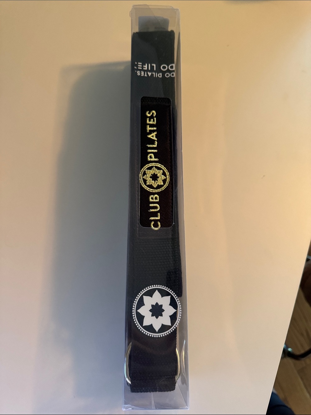 Club Pilates Black Pilates Reformer Strap Black & Gold NWT